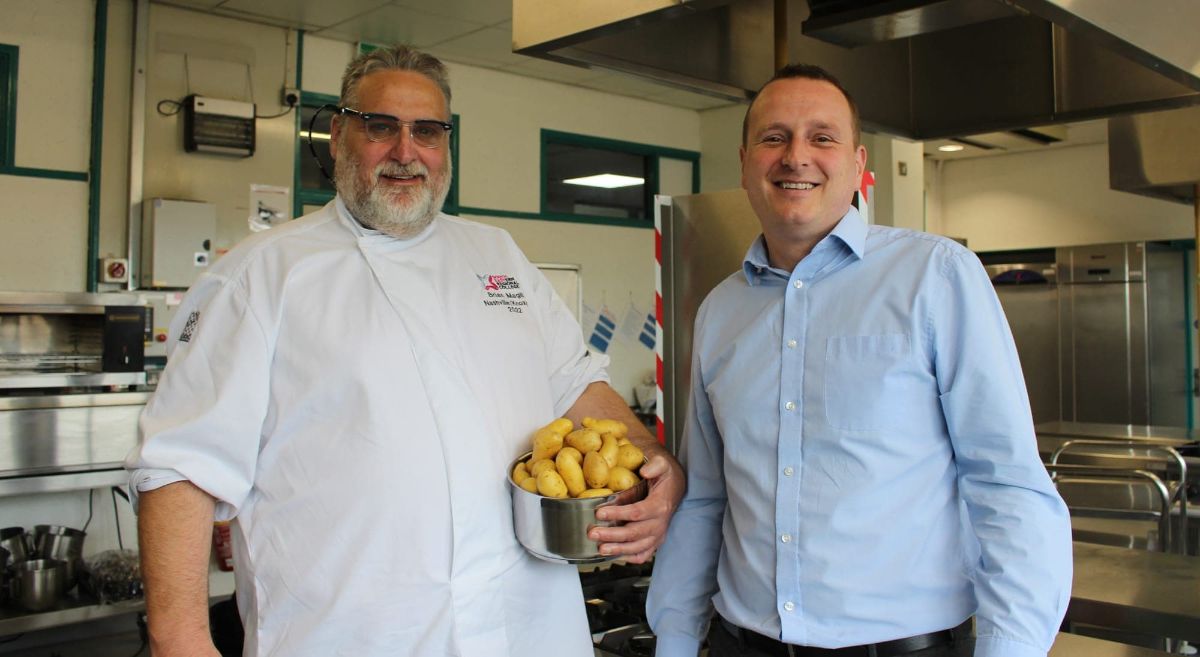 Brian Magill and Paul Mercer prepare for Comber Earlies Food Festival